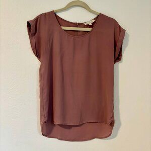 Rose pink short sleeve blouse size S